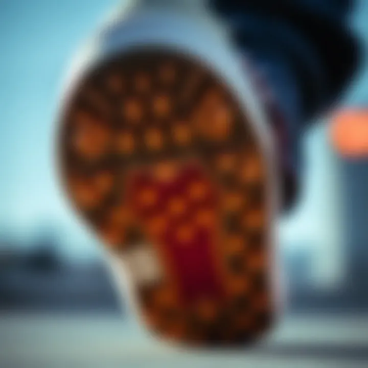 Shoe Sole Designed for Optimal Grip Close-up of skate shoe sole for grip and performance