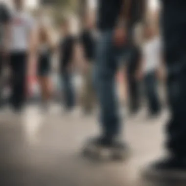 Group of skateboarders wearing Chuck Taylor All Star shoes