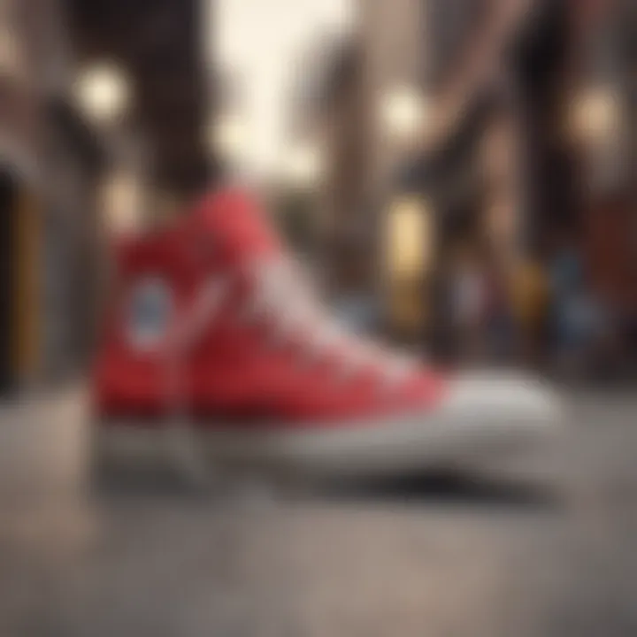 Skater customizing Chuck Taylor All Star shoes