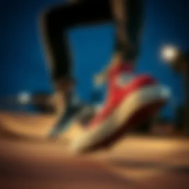 Skater Performing Tricks in Real High Top Converse Skater performing tricks while wearing Real High Top Converse