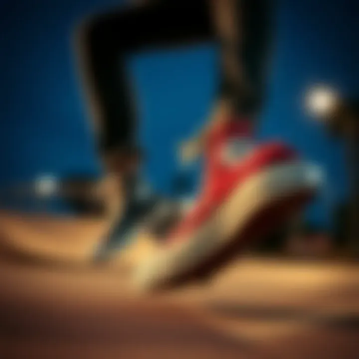 Skater Performing Tricks in Real High Top Converse Skater performing tricks while wearing Real High Top Converse
