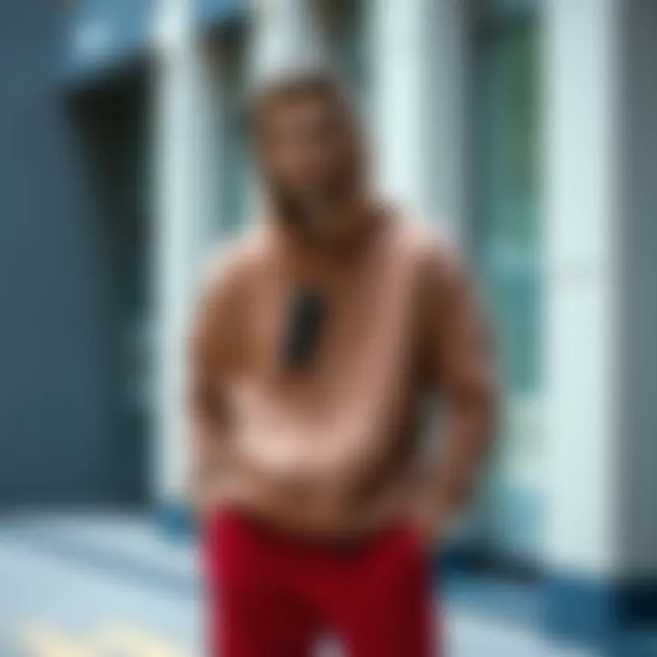 Fashionable sweatshirt paired with casual wear
