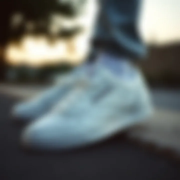 Versatile styling options with all white Reebok Club C