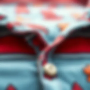 Close-up of the fabric texture of a beach bum shirt