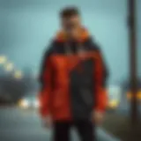 Stylish anorak jacket showcasing unique design elements