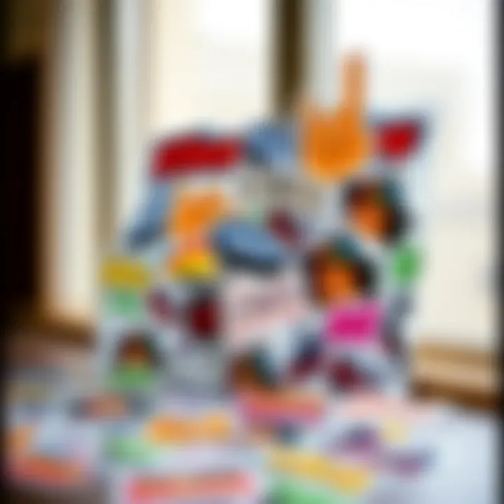 Creative Display of Vibes Stickers An array of vibes stickers displayed in a creative arrangement