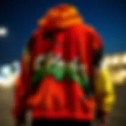 Vibrant graphic hoodie showcasing skate culture