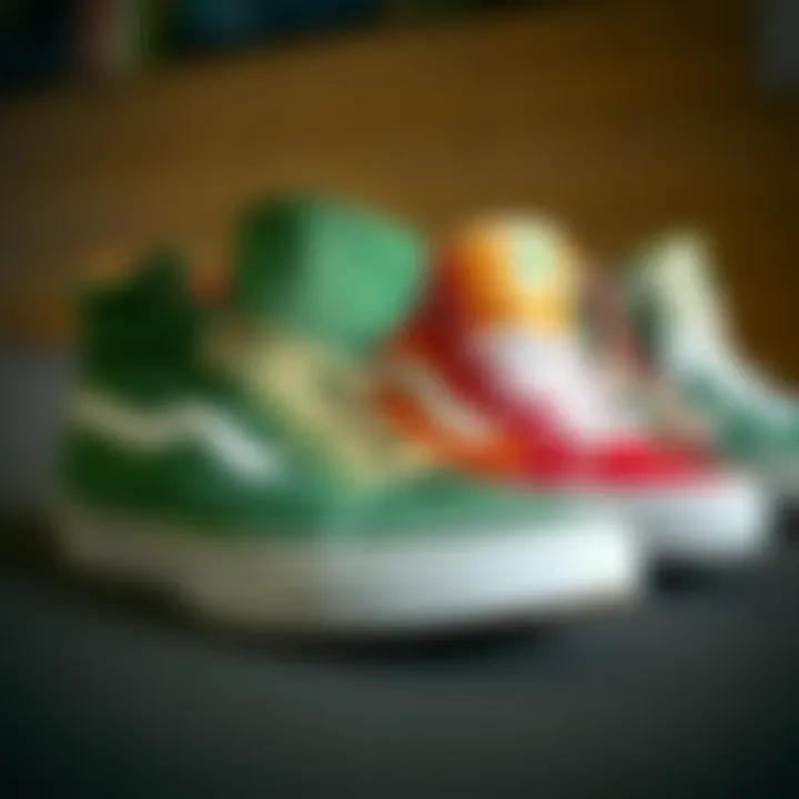 Vans Green High Tops Compared to Other Sneakers Comparison of Vans green high tops with other sneakers