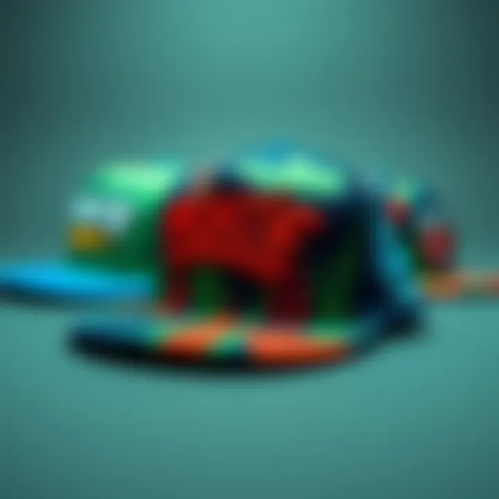 Diverse Snapback Designs A collection of colorful primitive snapbacks showcasing various designs