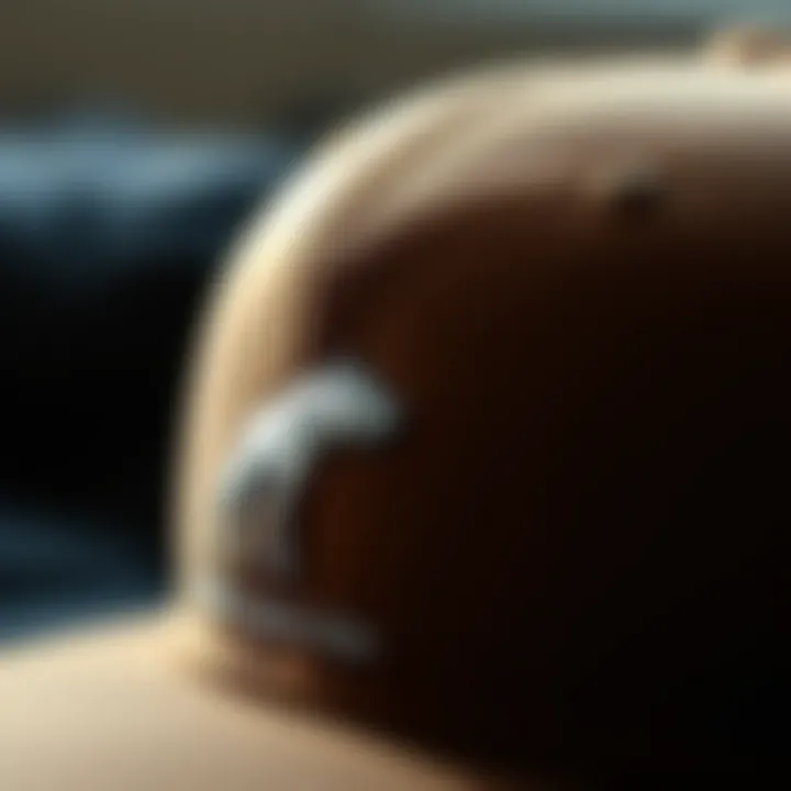 Craftsmanship of Snapbacks Close-up of snapback materials and stitching details