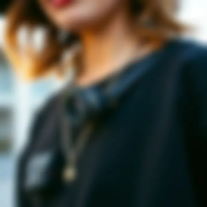 Accessorizing with Black: A Teen's Touch Close-up of black clothing accessories for teens