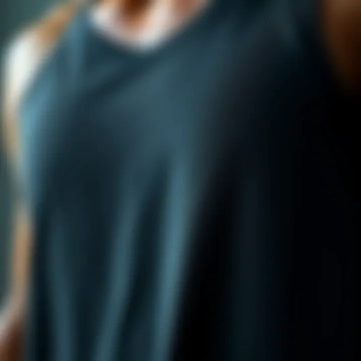 Tank Top Fabric: Breathability and Comfort A close-up of tank top fabric emphasizing breathability and comfort