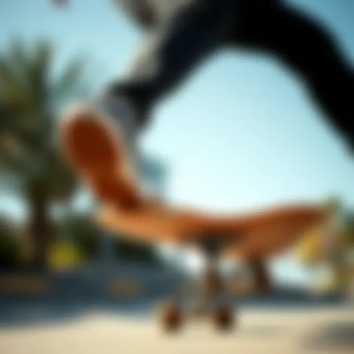 Skateboarding in Black Vans A skateboarder performing tricks while wearing black Vans.