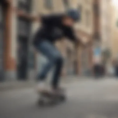 Skateboarding Urban Fashion A skateboarder showcasing urban fashion style