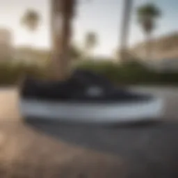 Vans Authentic Black on a skateboard