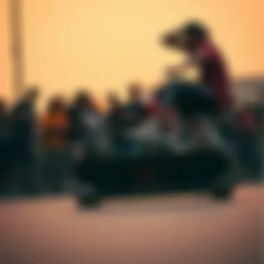 Dynamic skateboarding scene with Vans branding and collaborations