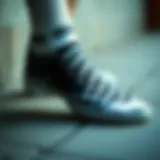 Close-up of Vans Classic No Show Socks showcasing design details