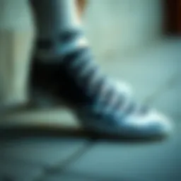 Close-up of Vans Classic No Show Socks showcasing design details