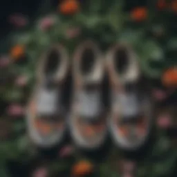 Vans shoes with intricate floral designs