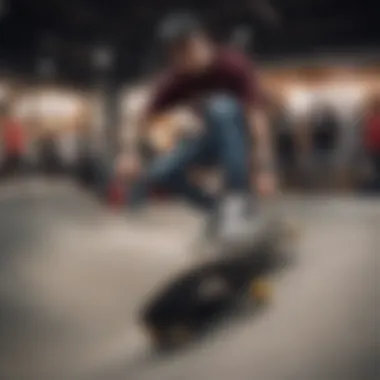 Community event at Vans store with local skateboarders participating