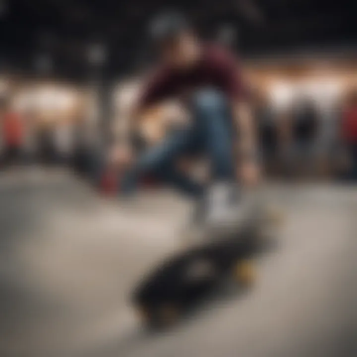 Community event at Vans store with local skateboarders participating