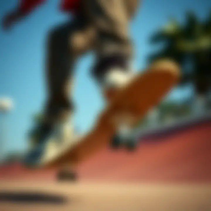 Action Shot of Vans Ultratrange EXO in Use Vans Ultratrange EXO Multicolor worn in action during a skateboarding trick