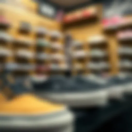 Vans footwear displayed in a skate shop