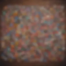 Colorful assortment of stickers displayed on a wooden table